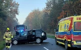 Dachowanie samochodu w Tryńczy. 9-letnia dziewczynka trafiła do szpitala fot. KPP w Przeworsku 