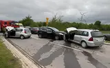 Poranne wypadki na ulicach Rzeszowa. Rozbite samochody i ranni  Wypadek na ul. Ludwika Chmury w Rzeszowie - 12.05.2026 / fot. KMP Rzeszów 