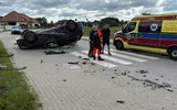 Poranny wypadek w Jasionce. Volvo dachowało, dziecko trafiło do szpitala Wypadek w Jasionce - 15.06.2026 / fot. KMP w Rzeszowie 