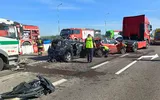 Karambol na S19 w Jasionce. 5 osób trafiło do szpitala Zderzenie sześciu pojazdów na S19 w Jasionce - 24.06.2026 / fot. KMP w Rzeszowie 