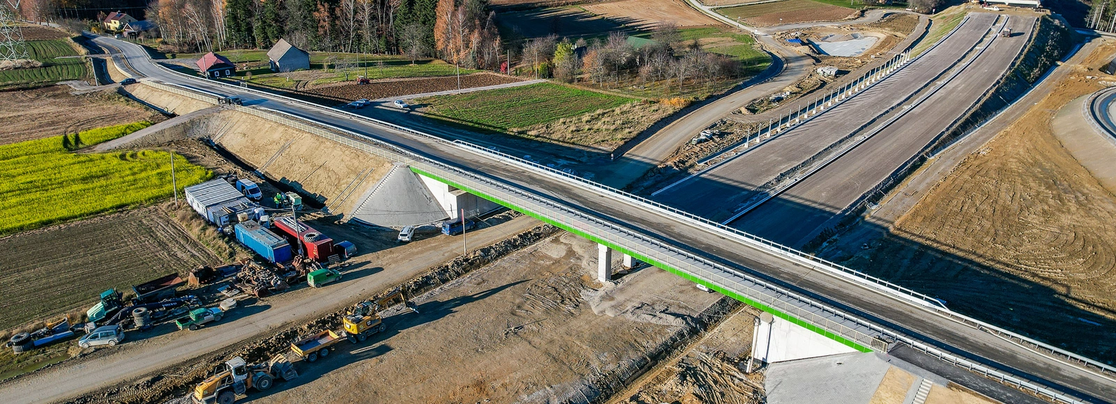 Pierwszy obiekt na S19 Babica – Jawornik udostępniony kierowcom Wiadukt WD-20 na S19 Babica – Jawornik / fot. GDDKiA 