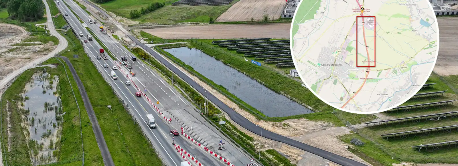 Zmiana organizacji ruchu na S19 pod Sokołowem Małopolskim fot. GDDKiA 