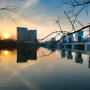 Zachód słońca nad rzeszowską zaporą  - Rzeszów, Krajobraz