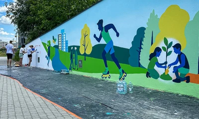 Mural w rejonie hali Podpromie, Rzeszów