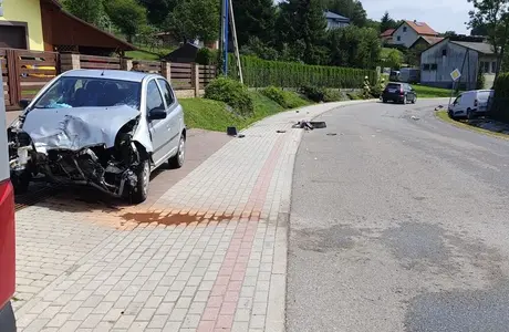 Poranny wypadek w powiecie rzeszowskim. 1 osoba w szpitalu fot. KMP w Rzeszowie 