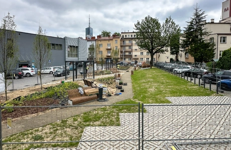 Rzeszów - Budowa ogrodu kieszonkowego w centrum Rzeszowa, przy ul. Jagiellońskiej [czerwiec 2025]