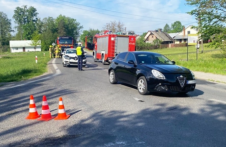 Poranny wypadek na DW877 w Biedaczowie. 1 osoba w szpitalu fot. KPP w Leżajsku 