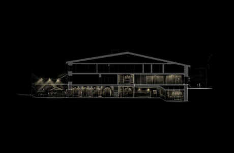 Szkic wnętrz restauracji GOC House / Materiały prasowe Game Over Cycles