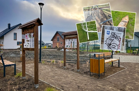 Wandalizm na nowych terenach rekreacyjnych w Rzeszowie [ZDJĘCIA] fot. RESinet.pl / Zarząd Zieleni Miejskiej w Rzeszowie 