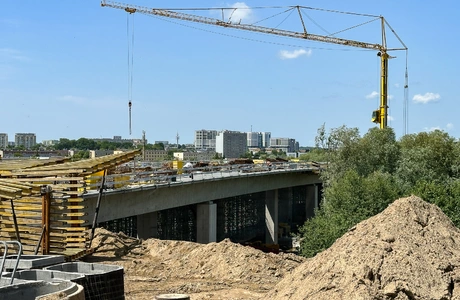 Rozpoczyna się betonowanie jezdni lewej estakady na Wisłokostradzie fot. ViC / Archiwum RESinet.pl 