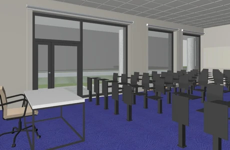 Wizualizacja budynku dydaktyczno-szkoleniowego UR przy ul. Cichej w Rzeszowie / Materiały prasowe