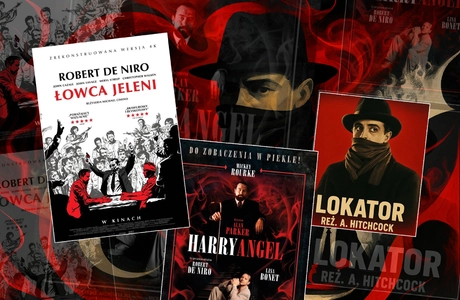 Grudniowy DKF Klaps z „Łowcą Jeleni” i niemym „Lokatorem” Hitchcocka z muzyką na żywo Grafika ilustracyjna -  ViC / SI 