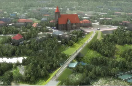 Wizualizacja kładki nad rzeką Strug w Rzeszowie / Archiwum Urzędu Miasta Rzeszowa