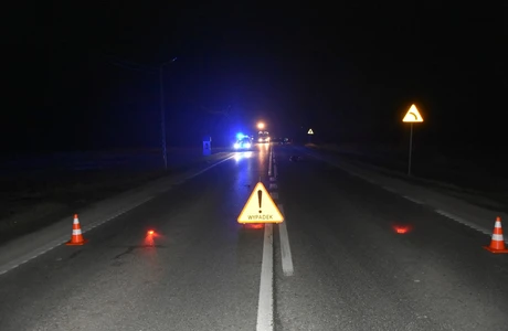 Śmiertelny wypadek w Połomii fot. KPP w Strzyżowie 