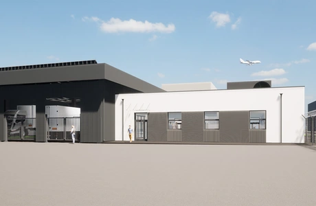 Wizualizacja nowego wjazdu na teren zastrzeżony Portu Lotniczego Rzeszów-Jasionka / Materiały prasowe