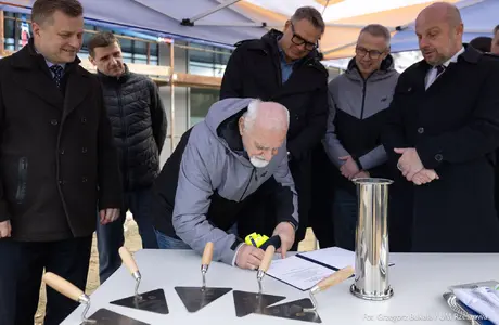 Wmurowanie kamienia węgielnego pod budowę PCLA - fot. Grzegorz Bukała / UM Rzeszowa