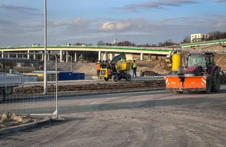 Ostatnie prace na budowie Wisłokostrady (grudzień 2025) - fot. ViC / RESinet.pl