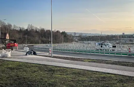 Ostatnie prace na budowie Wisłokostrady (grudzień 2025) - fot. ViC / RESinet.pl