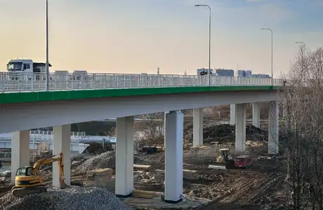 Ostatnie prace na budowie Wisłokostrady (grudzień 2025) - fot. ViC / RESinet.pl