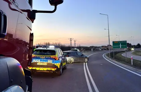 Kolzja 5 samochodów na obwodnicy Mielca / fot. KPP w Mielcu