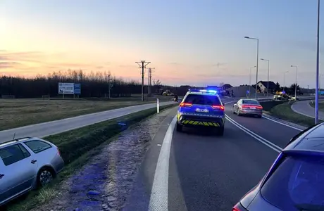 Kolzja 5 samochodów na obwodnicy Mielca / fot. KPP w Mielcu