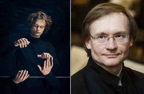 Beethoven, Čiurlionis, Karłowicz w piątkowy wieczór w Filharmonii Podkarpackiej Na zdj. od lewej: Gustav Piekut / Robertas Šervenikas - materiały prasowe 