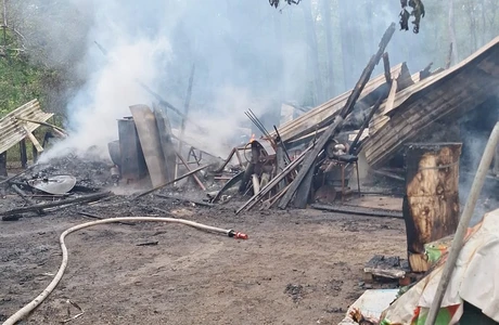 Pożar w Rudce na Podkarpaciu, fot. KPP w Przeworsku
