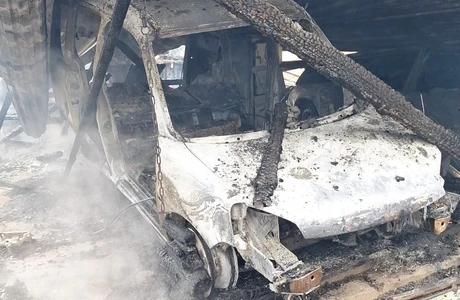 Pożar w Rudce na Podkarpaciu, fot. KPP w Przeworsku