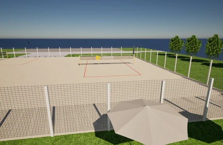 Wizualizacja areny z boiskami do siatkówki plażowej / Materiały UM Rzeszowa
