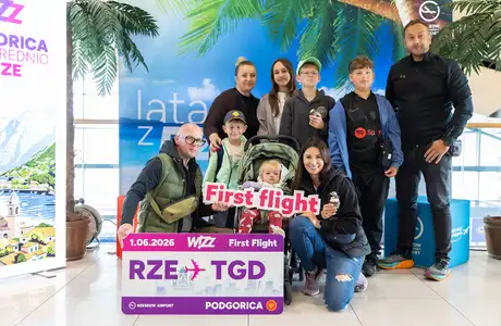 Inauguracja lotów z Jasionki do Podgoricy / fot. Materiały prasowe Portu Lotniczego Rzeszów-Jasionka 