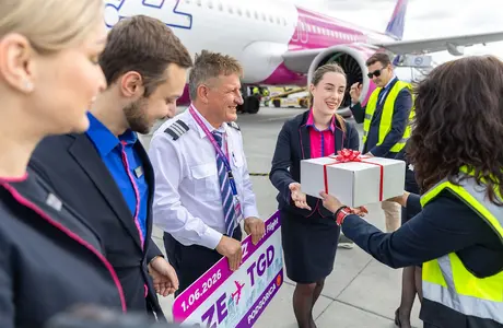 Inauguracja lotów z Jasionki do Podgoricy / fot. Materiały prasowe Portu Lotniczego Rzeszów-Jasionka 