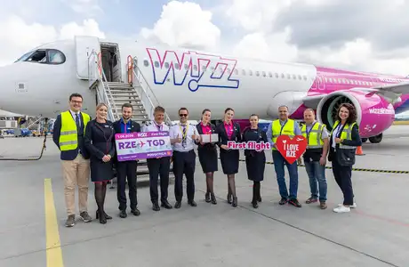 Inauguracja lotów z Jasionki do Podgoricy / fot. Materiały prasowe Portu Lotniczego Rzeszów-Jasionka 