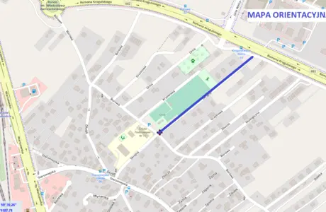 Przy ul. Skrajnej powstanie chodnik i nowy parking Mapa orientacyjna z lokalizacja inwestycji / MZD w Rzeszowie 