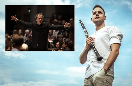 Mozartowski wieczór w Filharmonii Podkarpackiej. Zabrzmią „Don Giovanni”, Koncert klarnetowy i „Jowiszowa” Na zdj. STEPHEN ELLERY – dyrygent, KRZYSZTOF GRZYBOWSKI – klarnet / Materiały prasowe 