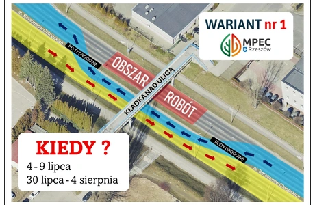 Harmonogram prac na al. Batalionów Chłopskich / źródło: MPEC Rzeszów