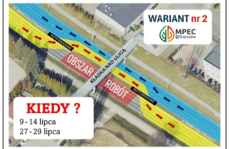 Harmonogram prac na al. Batalionów Chłopskich / źródło: MPEC Rzeszów