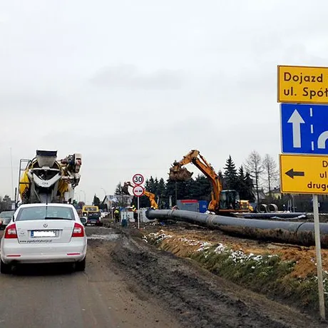 Roboty drogowe na ul. Rzecha - 28.01.2015 - fot 1