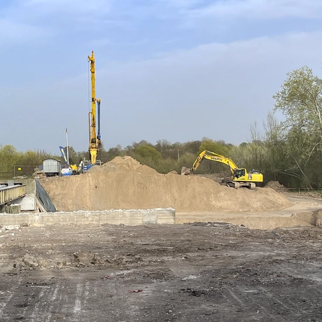 Budowa Wisłokostrady - rozbiórka mostu Załęskiego - fot 14