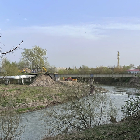 Budowa Wisłokostrady - rozbiórka mostu Załęskiego - fot 12