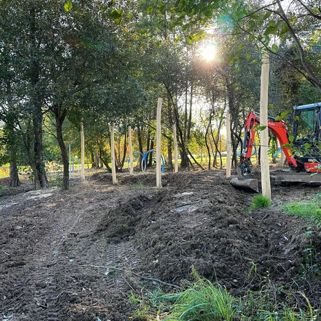 Rzeszów - Budowa ogrodu kieszonkowego w rejonie ul. Tarnowskiej na os. Baranówka [październik 2024] - fot 1