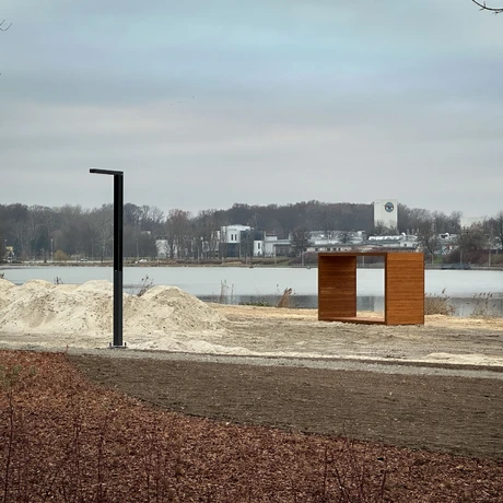 Rzeszów - Budowa miejskiej plaży nad Wisłokiem [grudzień 2024] - fot 20