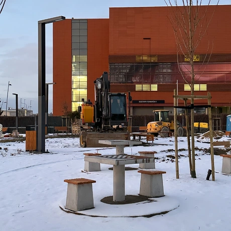 Rzeszów - Budowa ogrodu kieszonkowego na osiedlu Nowe Miasto [styczeń 2025] - fot 5