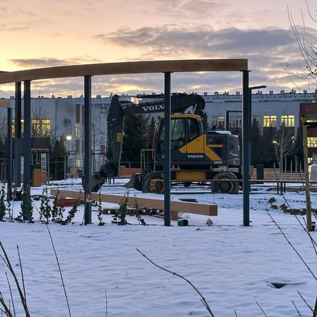 Rzeszów - Budowa ogrodu kieszonkowego na osiedlu Nowe Miasto [styczeń 2025] - fot 3