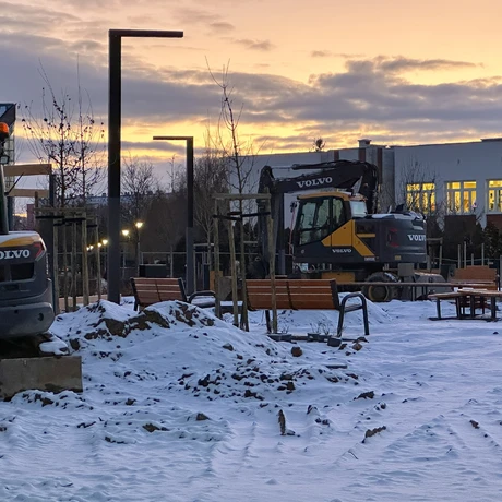 Rzeszów - Budowa ogrodu kieszonkowego na osiedlu Nowe Miasto [styczeń 2025] - fot 2