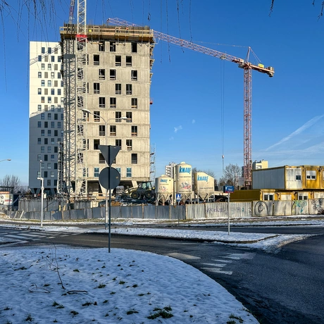 Rzeszów - II etap budowy kompleksu KrakoVska w Rzeszowie [styczeń 2025] - fot 19