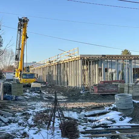 Rzeszów - Budowa żłobka na osiedlu Drabinianka [styczeń 2025] - fot 17