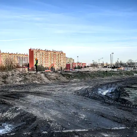 Rzeszów - Prace rozbiórkowe na stadionie Resovii przy ul. Wyspiańskiego [27.01.2025] - fot 20