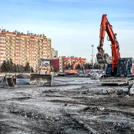 Rzeszów - Prace rozbiórkowe na stadionie Resovii przy ul. Wyspiańskiego [27.01.2025] - fot 22