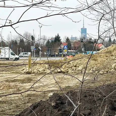 Rzeszów -  Budowa drogi, która połączy ulice Krzyżanowskiego i Wieniawskiego [luty 2025] - fot 13
