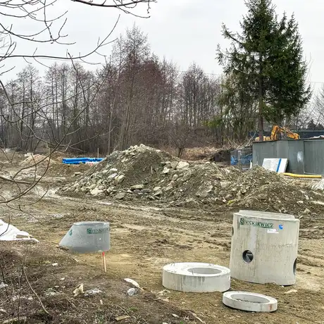 Rzeszów -  Budowa drogi, która połączy ulice Krzyżanowskiego i Wieniawskiego [luty 2025] - fot 16